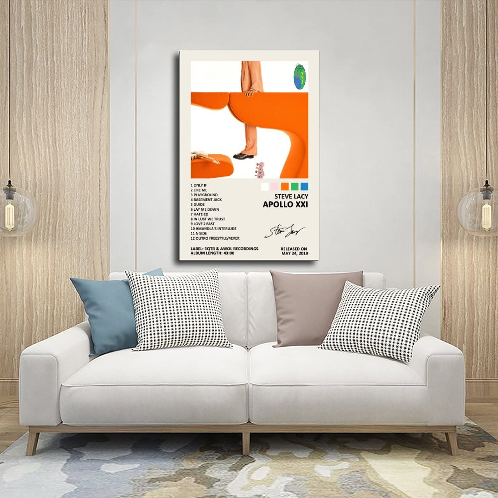 アート・デザイン・音楽 Styles of Living by Isa Vercelloni Accordion Music Colourful Painting Style Canvas Print Wall Art